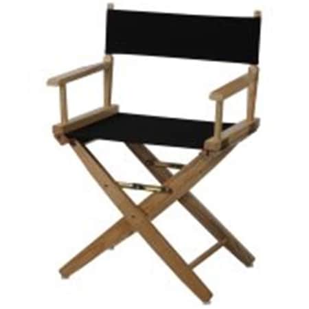 American Trail American Trails 206-00-032-15 18 in. Extra-Wide Premium Directors Chair; Natural Frame with Black Color Cover 206-00/032-15